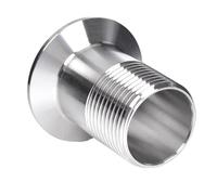 1 Uds DN8 DN15 DN20 DN25 DN32 BSP acero inoxidable sanitario SS304 Tri abrazadera rosca macho adaptador de instalación de tuberías 1/2 "3/4" 1 "1-1/4"(DN10 x Ferrule 50.5)
