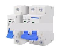 1 Uds DZ47 DZ47-63 C tipo Mini disyuntor/1-4 polos 16A 20A 32A 25A 6A 40A 50A 63A interruptor de aire(3P,25A)