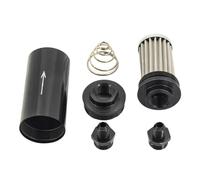 1 Uds E85 filtro de combustible de aluminio de rendimiento alto flujo 100 limpiable AN6 AN8 AN10 9MM accesorios adaptadores(An8)