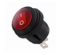 1 Uds. Encendido/apagado SPST redondo impermeable barco LED interruptor basculante 12V 220V botón de encendido(Blue,LED AC 12V-24V)