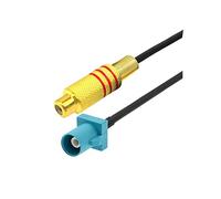 1 Uds enchufe RCA macho a Fakra Z adaptador de Cable de vídeo macho/hembra, Cable adaptador de cámara de visión trasera de marcha atrás de aparcamiento de coche RG174 ( Color : RCA F to Fakra Z M , Si