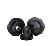 1 Uds engranaje de Metal 1M-31T/32T/33T/34T Material de acero al carbono ennegrecimiento engranaje recto tamaño del orificio 6/8/10/12mm(6 mm,1M33T)