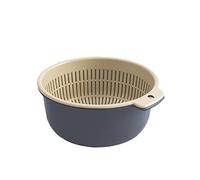 1 Uds. Filtro de almacenamiento de lavado de cuencos de doble capa herramienta de colador de limpieza de frutas y verduras(BU,S)