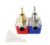 1 Uds G1 HFS-25 sensor de válvula controladora de líquido de interruptor de flujo de agua de paleta de acero inoxidable automático 1 pulgada 1/2 3/4 12V a AC220V(HFS-25 copper)