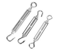 1 Uds gancho de acero inoxidable y tensor de ojo cuerda Cable tensión ajustable jardín M4 M5 M6 M8 M10 M12 M16 M20 tensor de alambre(Hook and Hook,M4)