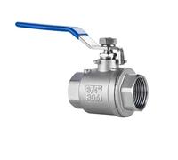 1 Uds. Grifo de interruptor válvula bola cierre puerto completo acero inoxidable 316 304 hembra BSP NPT alta resistencia 1/4 "3/8" 1/2 "3/4" "2"(3/4",BSPP_SS304)