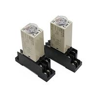 1 Uds H3Y-2 AC 220V temporizador de retardo interruptor relé tiempo 0-30 minutos/segundos ajustable 5A con perilla giratoria Base(0-30 Seconds)