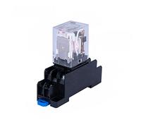 1 Uds HH52P MY2NJ interruptor de relé intermedio electromagnético General bobina pequeña con Base enchufe LED DC 12/24V AC 220/380V(AC220V)