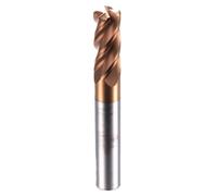 1 Uds HRC60 fresa de corte alargada 100L 4 flauta 1mm fresado herramientas en espiral de acero de tungsteno fresas punta de bola redonda(6R0.5x6Dx100L)