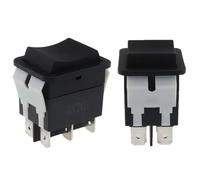 1 Uds HY12-9-3 6 pines botón de reinicio automático encendido apagado interruptor basculante interruptores for herramientas eléctricas 125/250V 18/20A