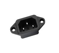 1 Uds IEC320 10A 250V negro macho hembra conector de clavija de acoplamiento rebobinable C13 C14 enchufe de alimentación recargable 3 pines toma de CA(B)