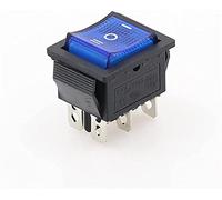 1 Uds. Interruptor basculante KCD4 de 220V con autobloqueo/autorreinicio 3 posiciones 6 pines con luz 16A 250VAC/ 20A 125VAC (Color : 6)(5)