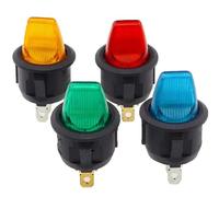 1 Uds interruptor basculante ON-OFF 12V 220V lámpara iluminada LED con interruptores de palanca de botón especial(Green,220V)