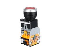 1 Uds interruptor con botón LED de encendido/apagado bloqueo automático momentáneo luz 22mm 12V 24V 110V 220V rojo verde 1NO1NC 2NO(Red,22MM-1NO1NC_SELF LOCK_110 V)