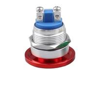 1 Uds. Interruptor de botón de aleación resistente al agua de Metal de 16mm seta momentáneo 1 sin botón Pin terminal botón de presión(Screw Terminals,GREEN_MOMENTARY MOMENTARY_22MM)
