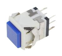 1 Uds. Interruptor de botón de bloqueo momentáneo/botón cuadrado de 6 pines 3A/250V 6A/125V(White,Momentary)