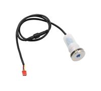 1 Uds. Interruptor de botón de metal de 22mm con luz LED reinicio instantáneo pedal impermeable IP67 VALTOO fuente de alimentación for inodoro inteligente acero inoxidable(Black,Green,12V)