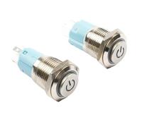1 Uds. Interruptor de botón de Metal resistente al agua de 16mm interruptor de metal mantenido botón de bloqueo(Yellow,48v)