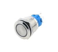 1 Uds. Interruptor de botón metal resistente al agua 12/16m luz LED autoblocante/interruptor encendido del motor coche 5V 12V(16MM_YELLOW_3-9V)