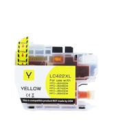 1 Uds. Juego de 1 a 2 Cartuchos de Tinta LC422XL compatibles con Impresora MFC J5340DW MFC J5345DW MFC J6940DW MFC J6540DW(LC422XL-Yellow)