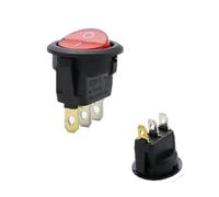 1 Uds KCD1-2 12V 220V punto basculante redondo barco interruptor de palanca de luz LED SPST ON/OFF lo mejor en ventas controlador eléctrico KCD1(KCD1-2 Red 3pin,220V)
