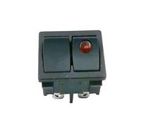 1 Uds KCD5 interruptor basculante de Doble potencia 2 modos 5 pines reinicio ojo de gato rojo cobre claro doble interruptor basculante de barco(24215P x1PC)