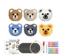 1 Uds. Kit de iniciación posavasos con aguja perforadora, bordado, costura fácil para Hazlo Tú Mismo(Color1)