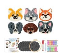 1 Uds. Kit de iniciación posavasos con aguja perforadora, bordado, costura fácil para Hazlo Tú Mismo(Color2)