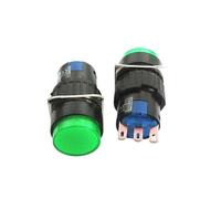 1 Uds LA16 24V contacto plateado luz LED apertura 16MM interruptor botón redondo(30VG-03F0)