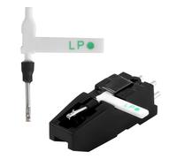 1 Uds. Lápiz Óptico de Aguja y 1 Uds. Cartucho de Doble Aguja, Doble Cara Aguja para Tocadiscos Reemplazo Aguja para Tocadiscos Dual Aguja de Repuesto Adecuado para BSR ST-16, ST-17