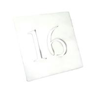 1 Uds. Letras 3D, Placas Acrílicas Modernas for Puertas, Señales De Dirección for Exteriores, Decoración Del Hogar Y Calle(White white,10x10cm)