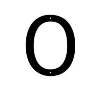 1 Uds. Letrero De Número Casa Metal Moderno 5/6 Pulgadas, Placa Dirección DIY, Decoración Letras Impermeable for Puerta Pared Exterior O Calle(O,6inch)