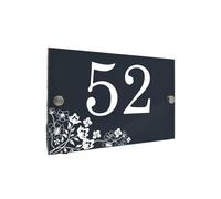 1 Uds. Letrero De Número Casa Moderno Antracita, Placa Otoño, Hojas Calabaza Y Setas(Style 2,280cm x 140cm)