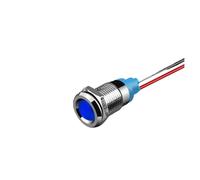 1 Uds. Luz indicadora de LED de metal de 6mm luz de señal impermeable 6V 12V 24V 220v(Blue,220V)