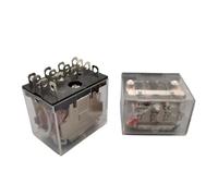 1 Uds Ly4nj Hh64p relé en miniatura P143 14-Pin 10A con relé intermedio LED 12V / 24V / 220V 10A relé de interruptor con base(DC24,Base)