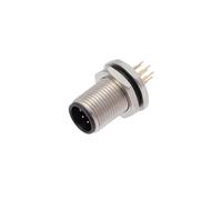 1 Uds M12 Brida Hembra Montaje Frontal Trasero Placa PCB 4 5 6 8 12 17 núcleo Macho Hembra Conector Impermeable IP67(120067,M12 X1_5P B Code)