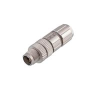 1 Uds M12 conector de Metal hembra en ángulo X codo de 90 grados conector de montaje de 8 núcleos resistente al agua(120113)