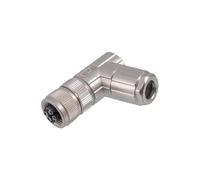1 Uds M12 conector de Metal hembra en ángulo X codo de 90 grados conector de montaje de 8 núcleos resistente al agua(120116)