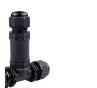 1 Uds M25 3 vías IP68 conector impermeable T Cable eléctrico tornillo cableado Terminal caja de conexiones conectores de cable a prueba de lluvia al aire libre(M25T 2P 10-14mm)