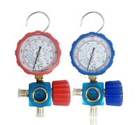 1 Uds. Medidor de colector de refrigerantes 500psi/800psi A/C herramienta de carga de refrigerante de diagnóstico for R22/R410A/R134A/R404A con espejo Visual(HIGH plastic knob)
