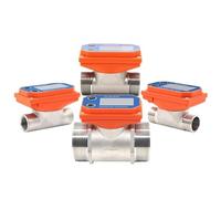 1 Uds. Medidor de flujo con pantalla Digital de celda seca medidor de flujo electrónico de acero inoxidable Sensor de flujo de rosca agua for riego de granja/jardín(DN20)