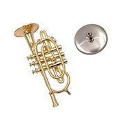 1 Uds. Mini Instrumento Musical En Miniatura De Corneta De Cobre, No Se Puede Paly Mini adorno musical