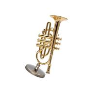 1 Uds. Mini Instrumento Musical En Miniatura De Corneta De Cobre, No Se Puede Paly Mini adorno musical