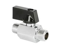 1 Uds Mini válvula de bola de latón, 1/8 "1/4" 3/8 "1/2" rosca macho a hembra válvula de cierre for aire agua Gas aceite(Male To Male,45293)