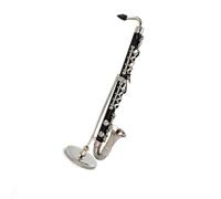 1 Uds. Modelo De Clarinete Bajo De Aleación En Miniatura Con Soporte Mini Accesorios Para Instrumentos Musicales Mini adorno musical