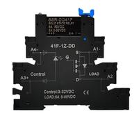 1 Uds. Módulo de relé estado AC 6A control CC carril 41F-1Z-C2(SSR DC-AC black)