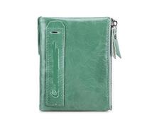 1 Uds. Monederos de Cuero a la Moda for Mujer, monederos Plegables, Tarjetero, billeteras, Monedero Negocios, Clip for Dinero para Viajes Y Centros Comerciales(Green)