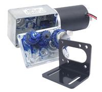 1 Uds. Motor de engranaje cepillado de baja RPM y alto 12V 24V con reductor de tornillo sin fin de ángulo recto A5882-45 reductor de tornillo sin fin de motor PMDC Tubular(267R,12V)