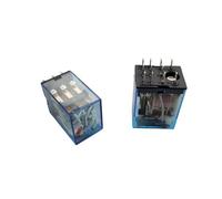 1 Uds My3 Hh53p My3nj Micro relé de potencia de bobina 11 Pin 3No 3nc lámpara LED 5A AC 110V 220V con enchufe DC12V DC24V con base(AC220,Base)