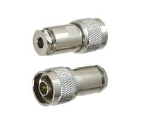 1 Uds N conector macho abrazadera RG58 RG142 / RG8X / RG5 RG6 / RG8 LMR400 Cable RF Coaxial latón ángulo recto(For RG58)